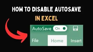 Как отключить автосохранение в Excel
