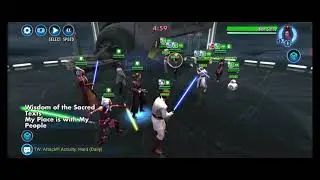 SWGOH TW QA vs R9 Rey R7 Ben R7 Ezra Exile