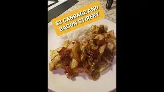 $3 CHEAP EATS 🍽️ | Easy Cabbage & Bacon Stir Fry (Budget-Friendly Meal!)