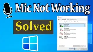 Microphone 🎤  Not Work in Windows! 100% Solve