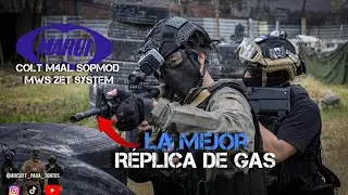 PROBANDO la Tokyo Marui Colt M4A. R&Eacute;PLICA de GAS 🔫⛽️😎. PARTIDAS de AIRSOFT//AirsoftParaTontos