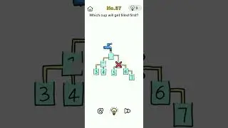 brain out 🧠 level 37 which cup will get filled first