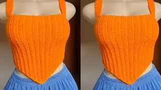 Easy Crochet Ribbed Corset Top Tutorial | Beginner-Friendly Wearable