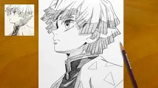 How to Draw Zenitsu Agatsuma Step by Step || Demon Slayer Fanart || Anime Pencil Drawing