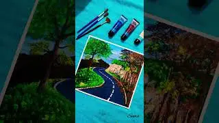 Road Scenery | #Painting | #Shorts | #ShortsFeed | #Road | #Scenery | #Viral | #Art | Aesthete Sema
