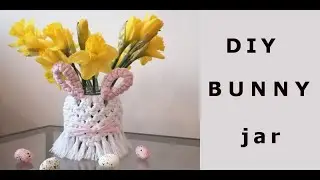 Easy DIY tutorial how to make Easter bunny jar