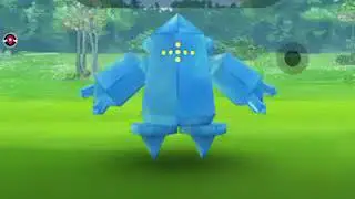 Shiny Regice caught in Pokemon GO. Prepare for a Colossal Discovery
