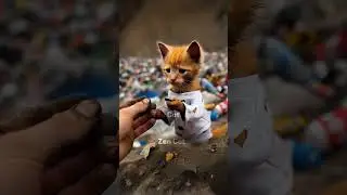 Poor Cat Was Laughed Earns Money to Buy a School Uniform #zencat