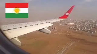 هبوط في مطار أربيل Landing in Erbil Airport - Kurdistan Iraq