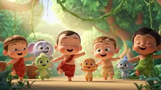 Jungle Drum Dance | Fun Animal Dance Song for Kids | Nursery Rhymes & Songs for Children