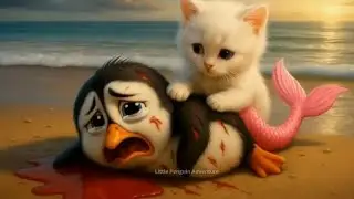 The penguin who helps all people🥺. See what they did to him. 😱😱#via #cat