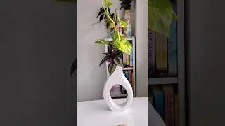 how to make a flower vase/ white cement vase DIY #diy #art #craft #painting #shorts #viral #trending