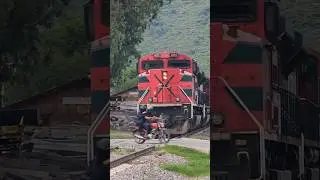 CASI SON ATROPELLADOS POR EL TREN 🤦&zwj;♂️#train #railway #ferrocarril