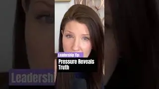 Pressure reveals truth in leadership.