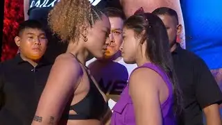 Itsuki Hirata vs. Victória Souza - Weigh-in Face-Off - (ONE 167) - /r/WMMA