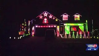 Holiday Lights; Quite the show on Halley Street