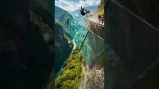 The glass suddenly breaks and shards fly in all directions