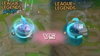 Spirit Blossom Ahri (Wild Rift) VS Spirit Blossom Ahri (LoL PC) Skin comparison 🦊🌸