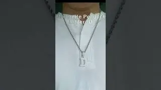 Moissanite letter pendant： D