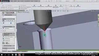 tutorial HSM WORKS for SOLIDWORKS  (drilling) операция сверление