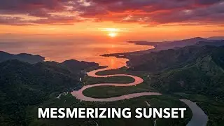 mesmerizing sunsets 10 minute meditation drone footage