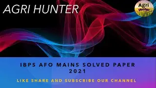 IBPS-AFO -2021 mains solved paper .