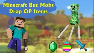 Minecraft But Every Mob Drops Three Random OP Items #Shorts