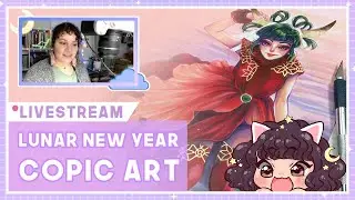 Lunar New Year Art with Copic 🌸 Part 2 | Art & Chill [ENG/GER]