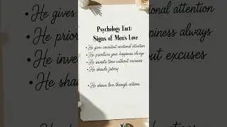 Psychology Fact A man in love shows his feelings more through actions than words🧠🫀💞❤️&zwj;🔥