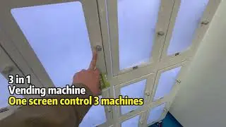 3 in 1 smart vending machine, 3 machines share same screen and payment terminal.