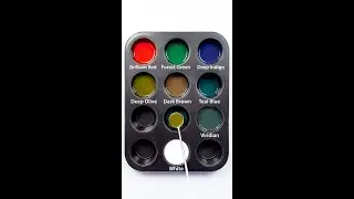 Color Recipes From Just Brilliant Red, Forest Green, Deep Indigo and White #colors #asmr #satisfying