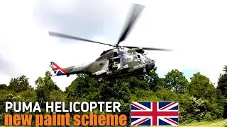 IMPRESSIVE! UK Air Force unvield Puma Helicopter 50th Anniversary New Paint Scheme