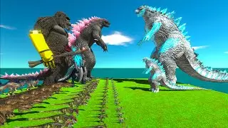 Ice Frostbite Godzilla War - Kong x Godzilla Evolved + Dinosaurs Save The Earth
