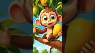 The story of a monkey.. #kids #india #cartoon  #children #monkey #mango #mangotree #india