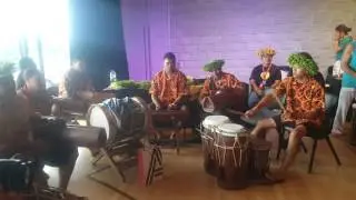 Drum Line at Te Oro, Auckland, NZ- 7 groups free jamming- Video2