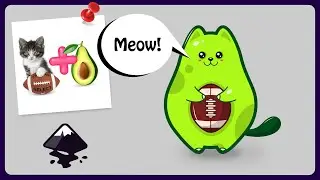 #inkscape. Cat - Avocado. Cartoon character design | #speedart.