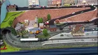 Edward, with his newly built N gauge layout Hagley Hill 