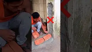 Easy To Solve brick wall joint problem #brickwork #construction