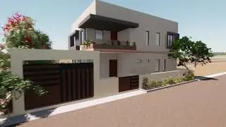 60X40 HOUSE PLAN WITH CAR PARK, SHOP AND MINI GARDEN
