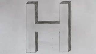 H letter ki drawing kaise banaye 🎨🖌️ #art #drawing #entertainment #viralvideo #howtodraw #hletter 