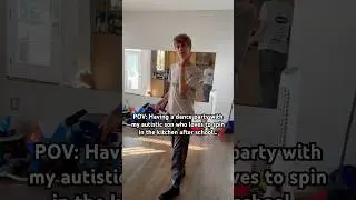 Autism and Spinning! Dancing in the Kitchen! #autism #dance #spin #nonverbal #nonspeaking