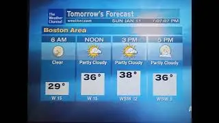 WeatherStar XL Simulator January 11, 2026 Boston MA 
