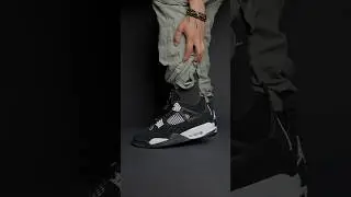 Air Jordan 4 White Thunder 2024 On Feet.