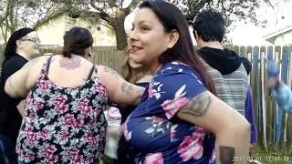 Gender reveal with elephant toothpaste