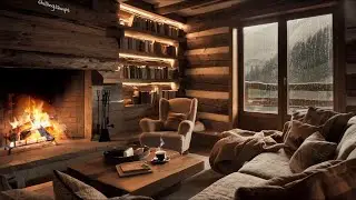 🌧️ JOURNÉE PLUVIEUSE ET COCOONING DANS UN CHALET DE MONTAGNE | Crépitement du feu, pluie derrière