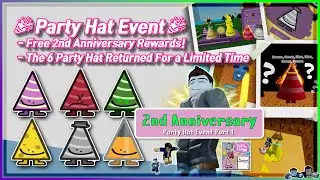 🎉Party Hat Event - 2nd Anniversary🎉#FindtheFridges,#냉장고찾기,#冷蔵庫を見つける,#roblox,#로블록스,#ロブロックス,#HowToGet