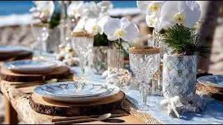 16 Opulent 2025 Summer Tablescapes Ideas: Christmas-Inspired Crystal & Coastal Fusion