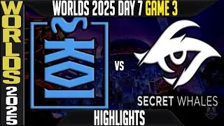 MKOI vs TSW Highlights Game 3 | Worlds 2025 Day 7 Swiss | Movistar KOI vs Team Secret Whales G3