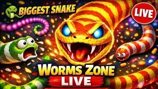 Biggest snake in game| worm 🐛🐛 zone| streaming with Deathgod gaming