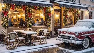 Cozy December Jazz Music for Working, Study - Relaxing Winter Jazz at Outdoor Coffee Shop Ambience